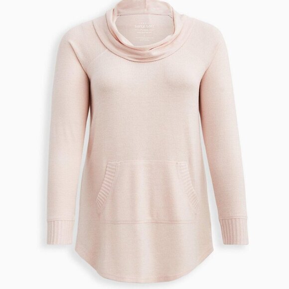 Torrid Super Soft Plush Cowl Neck Raglan Tunic Sweatshirt 3x NWT NEW - Picture 3 of 10